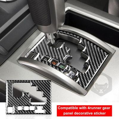 Car Panel Trim Sticker Non-Scratching Carbon Fiber Car Gear Shift Knob Panel Trim For Toyota 4Runner 2010-2020 Left Drive