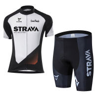 STRAVA Cycling Clothing Short sleeve set Quick Dry Men Bicycle clothing summer Cycling Jersey sets MTB bike shorts suit