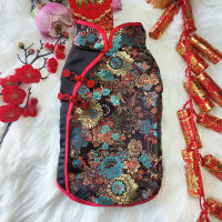 Chinese New Year Dog Clothes Tang Suit Cat Dog Dress Vest Skirt Yorkshire Pomeranian Bichon Poodle Schnauzer Corgi Clothing