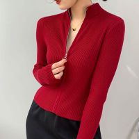 【CW】 Neck Knitted Sweater 2021 Korean Cropped Cardigan Fashion Clothing