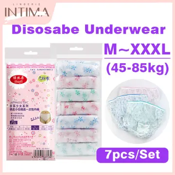 20pcs Plus Size Women Disposable Underwear Cotton Briefs Underwear Women  Briefs Panty Travel Spa Emergency White