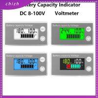 CHIZH DC8-100V ตัวแสดงความจุแบตเตอรี่ ลิเธียม LiFePO4เซลล์ตะกั่วกรด จอ LCD แสดงผล มิเตอร์ไฟฟ้ามิเตอร์ ที่มีคุณภาพสูง ความแม่นยำสูงและแม่นยำ เครื่องวัดแรงดันไฟฟ้า