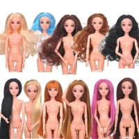 (Popular toys) 32เซนติเมตร1/6 BJD ตุ๊กตา12ที่สามารถเคลื่อนย้ายปล้อง3D ตาตรงและโค้งหลายสีผมตุ๊กตาของเล่นสำหรับสาวๆเปลือยกายร่างกาย