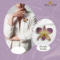 Royal Orchid เข็มกลัดกล้วยไม้ เข็มกลัดดอกไม้  เข็มกลัดติดเสื้อ พินติดสูท Lapel pin ดอกไม้ติดหน้าอก  เข็มกลัดติดหน้าอก เข็มกลัด กล้วยไม้