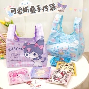Shopping Bag Foldable Lunch Kuromi Big Ear Dog Sanrio Handbag Portable