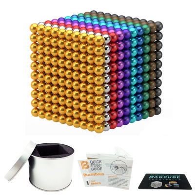 top●1000 PCS 5MM Balls Educational Toy Magic Magnet Cube Puzzle Building Release Presure Release PresureChildrens Playing Toys Brain Storming Games