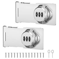 2 PCS Cabinet Door Lock Clothes Locker Double Door Buckle Push-Pull Belt Lock Card Drawer Lock