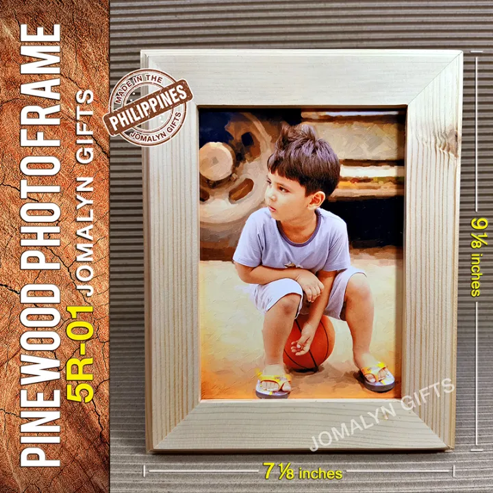 5R Wood Photo Frame by Jomalyn Gifts, Made from Pinewood, 5R01, Philippine Made Lazada PH