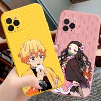 【cw】 Demon Slayer Phone Case For iPhone 11 12 13 Pro MAX 6 6S 7 8 Plus XS 12 13 Mini X XR SE 2020 Soft TPU Colorful Cases Funda Anime