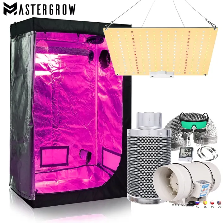 Grow Tent Growbox 1000W Quantum Grow Full Spectrum Led Kit High PPFD