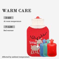 Christmas Red Plush Hot Water Bag Hand Warmer Cartoon Santa Claus Warm Hand Bag Merry Kids Favor Xmas Gift Happy New Year