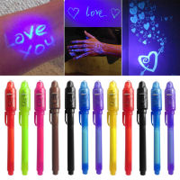 2-In-1 Uv Ink Magic Pen Graffiti Black Light Invisible Marker Party Stationery Supplies Highlighter Color Feathers Text Tag Toys-Yuerek