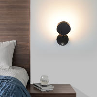 Indoor Wall lamp bedside bedroom aisle White Black With Switch Wall Light Living Room Ho Modern Reading Touch Dimming Sconce