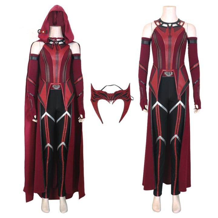 Wanda Vision Scarlet Cosplay Witch Maximoff Cosplay Costume Halloween