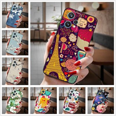 For Realme 9 4G 2022 Case Cartoon 3D Emboss Flower Relief Phone Cases For Realme 9 5G Protective Silicone Cover Realme9 4G 5G Electrical Connectors