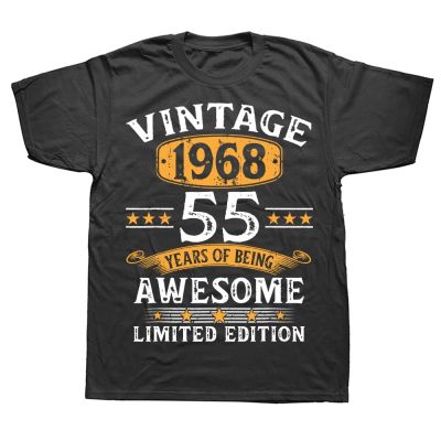 Novelty Made In 1968 55 Years Old 55th T Shirts Graphic Cotton Streetwear Short Sleeve Birthday Gifts Summer Style T shirt Men XS-6XL