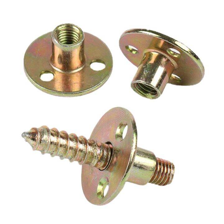 [HOT 2023] 2/5Pcs Iron Plate Nut Threehole Flange Coupling Nut Splint with M6 M8 M10 Thread