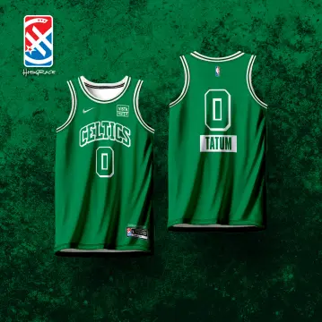 Original NBA Heat Pressed Men's Green Boston Celtics #0 Jaylen Tatum 2021/22  Swingman Jersey - City Edition