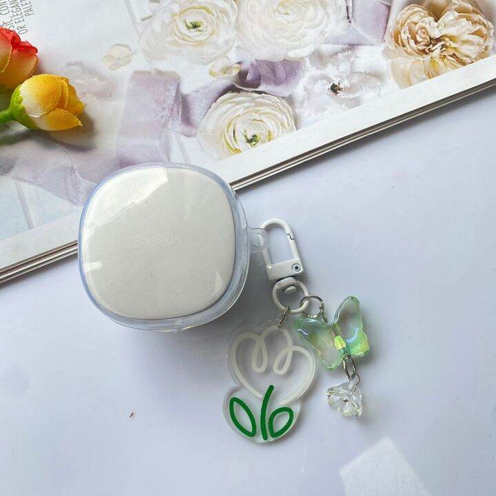 for-baseus-wm01-wm02-earphone-case-tulip-flower-amp-keychain-transparent-silicone-cover-for-baseus-wm02-02plus-hearphone-box-wireless-earbud-cases