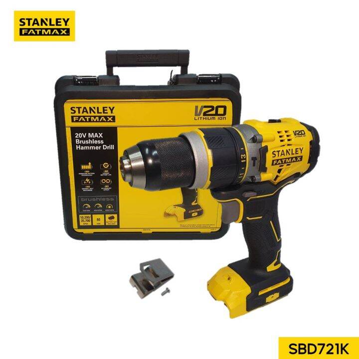 stanley-สว่านกระแทกไร้สาย-ไร้แปรงถ่าน-เครื่องเปล่า-sbd721k-kr-bl-hammer-drill-hpp-bare