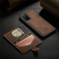 Magnetic Card Wallet Holder Case for Samsung Galaxy S20 Note 20 Ultra S20 FE S21 A51 A71 5G Case Leather Removable Back Cover