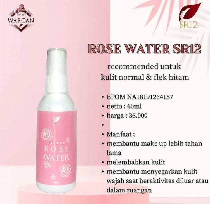 NATURE ROSE WATER SR12 FACE MIST WAJAH FACE WATER SPRAY FACE MIST