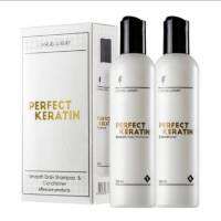 LANGEL  ANG​ 608 Perfect Keratin แอลแองเจิล ลัคซ์ชูรีย์ เพอร์เฟค เคราติน แชมพู+คอนดิชั่นเนอร์ 258ml*2