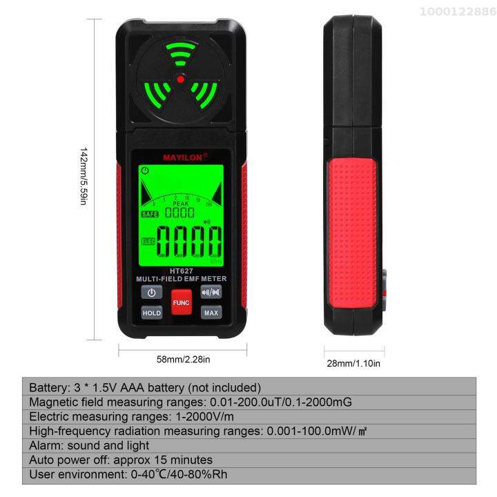 kkmoon-mayilon-เครื่องตรวจจับรังสีอิเล็กทริกแบบพกพาตัวตรวจจับรังสัแม่เหล็กไฟฟ้าไฟฟ้าใช้ในครัวเรือนเครื่องตรวจจับสนามห้องแล็ป