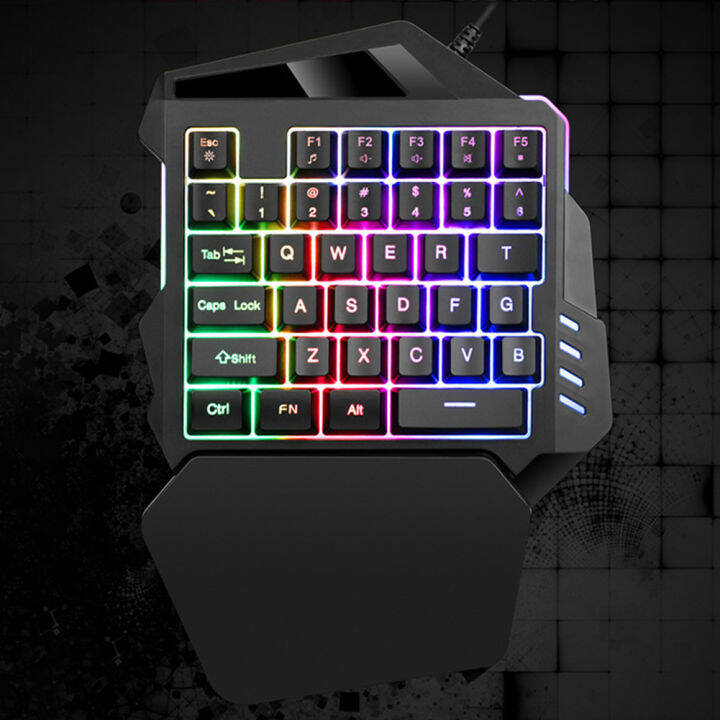 one-handed-gaming-keyboard-single-handed-mini-membrane-keyboard-professional-ultra-slim-wired-keyboard-for-pc-gamer