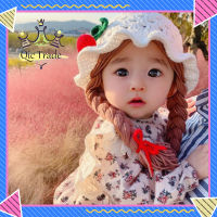 【จัดส่งที่รวดเร็ว✨】Kids Girl Cap Simulate Braid Ear Protection Hat For 1-6 Y Baby Infants Toddler