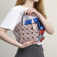 2023 New Limited Mini Small Square Box, Geometric Diamond Grid Portable Womens Bag, Four Grid Small Square Bag