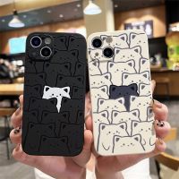 Cute Cartoon Couple Bear Phone Case For iPhone 11 12 13 14 Pro MAX Mini XR X XS 7 8 Plus SE 2 3 Shockproof Silicone Soft Cover