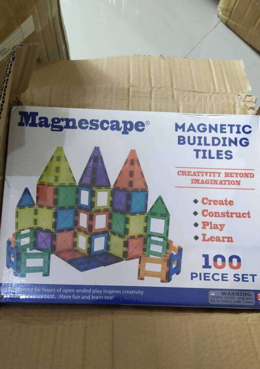 magnetic-tiles-ตัวต่อแม่เหล็ก-สุดฮิต-ของเล่นแนวสเตม-stem-toys-100ชิ้น