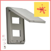 หน้ากากกันน้ำ PANASONIC 2 ช่อง WEG7902 สีเทาWATERPROOF WALL PLATE PANASONIC 2-GANG WEG7902 GREY **ราคารวม Vat แล้วค่ะ ไม่มีบวกเพิ่ม**