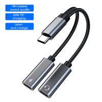 Type C To Type-c Jack Adapter Usb C Splitter Pd 60w Fast Charge For Samsung Galaxy S23 Ultra S23+ Xiaomi 12 Pixel 7 Ipad Pro/air