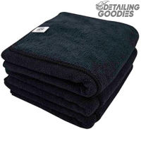 Workhorse Professional Grade Microfiber Towel (Black) 16"x24" (1 แพคมี 3 ผืน)