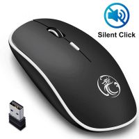 iMice Wireless Mouse Silent Computer Mouse 1600 DPI Ergonomic Mause Noiseless Sound USB PC Mice Mute Wireless Mice for Laptop Basic Mice