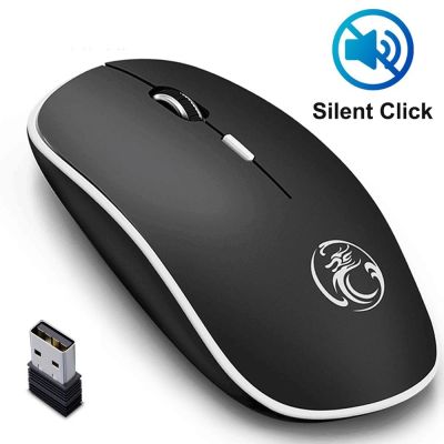 iMice Wireless Mouse Silent Computer Mouse 1600 DPI Ergonomic Mause Noiseless Sound USB PC Mice Mute Wireless Mice for Laptop