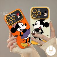 MissConnie เคสลายการ์ตูนน่ารักดิสนีย์มิกกี้มินนี่เข้ากันได้กับ IPhone 7Plus XR 11 14 12 15 Pro Max XS X MAX 7 13 6 8 15 6S Plus SE 2020กันกระแทกกรอบเลนส์หน้าต่างความคมชัด