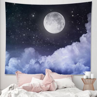 Tapestry Wall Background Beautiful Moon Night Tapestry Wall Decor Handing Cloth