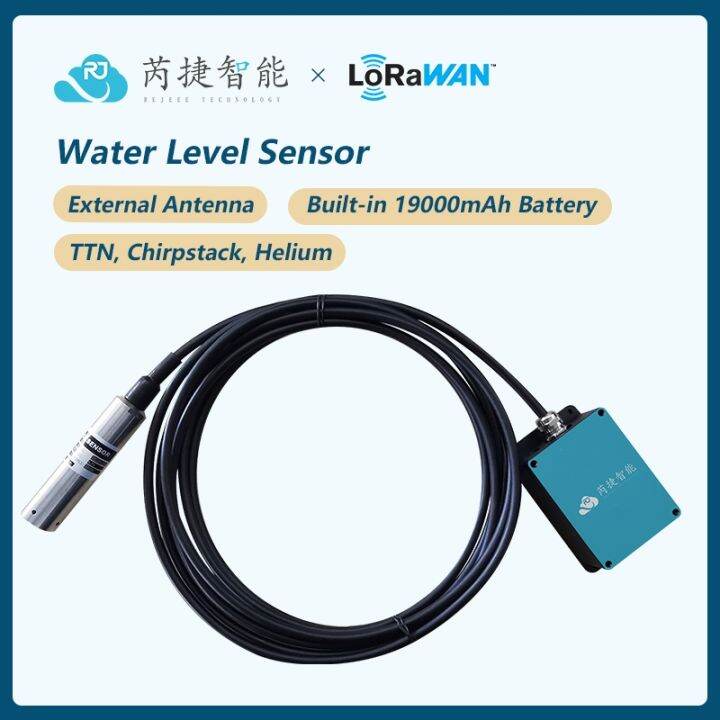 Rejeee Lorawan Water Pressure Sensor Built In Battery External Antenna