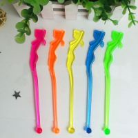 50 Pcs Lady-Shaped ค็อกเทล Swizzle Sticks เครื่องดื่มไวน์ Stirrer ชากาแฟ Muddler Puddler Bar เครื่องมือตกแต่ง