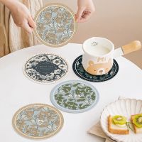 【CC】❒✜  Anti-slip Placemat Desktop Insulation Mats Round Tableware Coasters