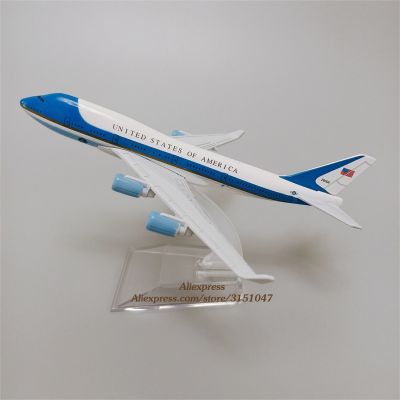เครื่องบินโบอิ้ง747เครื่องบินโมเดลเครื่องบินของขวัญสำหรับเด็ก16ซม. ทำจากอัลลอยด์แบบอเมริกัน B747เดียวเครื่องบินเครื่องบินจำลองเครื่องบิน