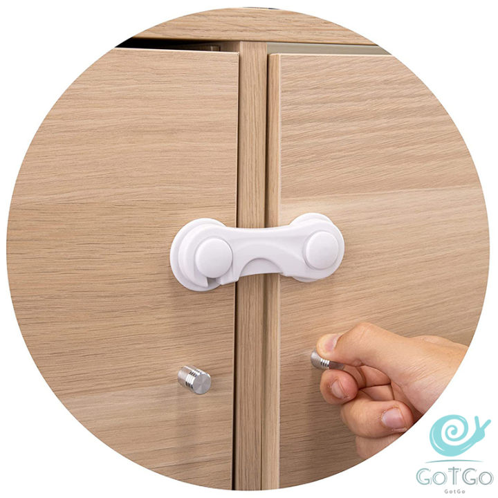 gotgo-ตัวล็อคประตูตู้เย็น-แบบตะขอเกียว-ป้องกันไม่ให้เด็กเปิดลิ้นชัก-เพื่อความปลอดภัยในเด็ก-safety-lock-มีสินค้าพร้อมส่ง