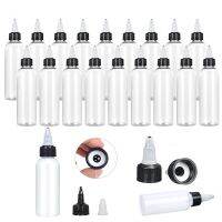 【CW】✈▲  10Pcs 30-120ml Plastic PET Squeezable Bottles Dispensing Hair Applicator with Twist Top Cap Paint Ink Oils Liquids