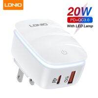 J15ที่ชาร์จความเร็วสูง PD20W LDNIO QC3.0พอร์ตคู่ USB พร้อมเครื่องชาร์จติดผนังหลอดไฟ LED กลางคืนสำหรับ // ที่ชาร์จโทรศัพท์มือถือ