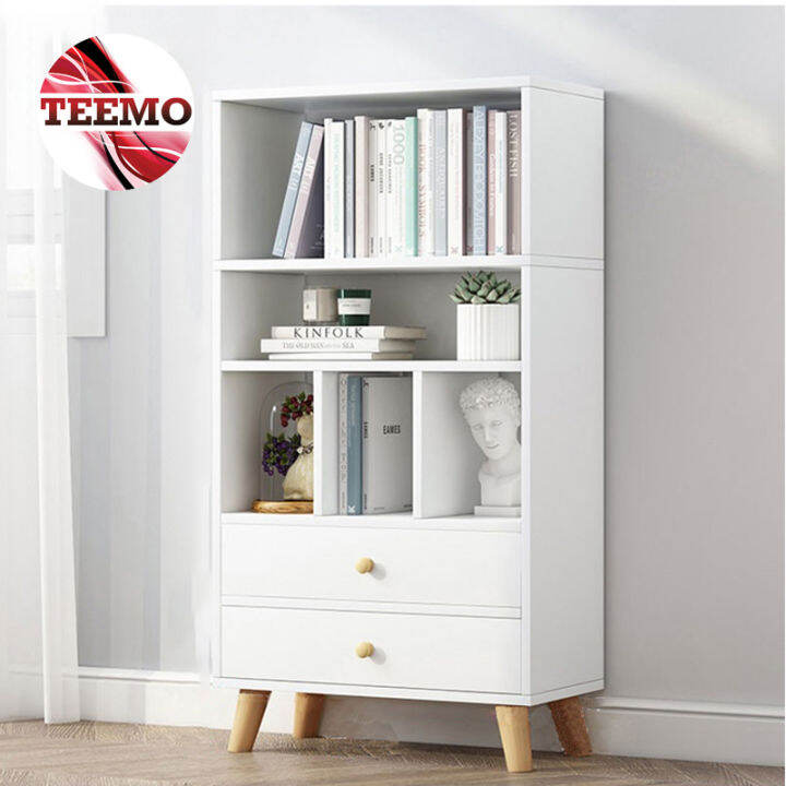 TEEMO Modern Nordic Simple Multipurpose Bookshelf Storage Rack ...