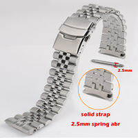 สายนาฬิกาสำหรับ Seiko Abalone,นาฬิกาดำน้ำ SRP773 SRP774 SRP777 Solid 316L สายสแตนเลส2.5Mm Spring Bar