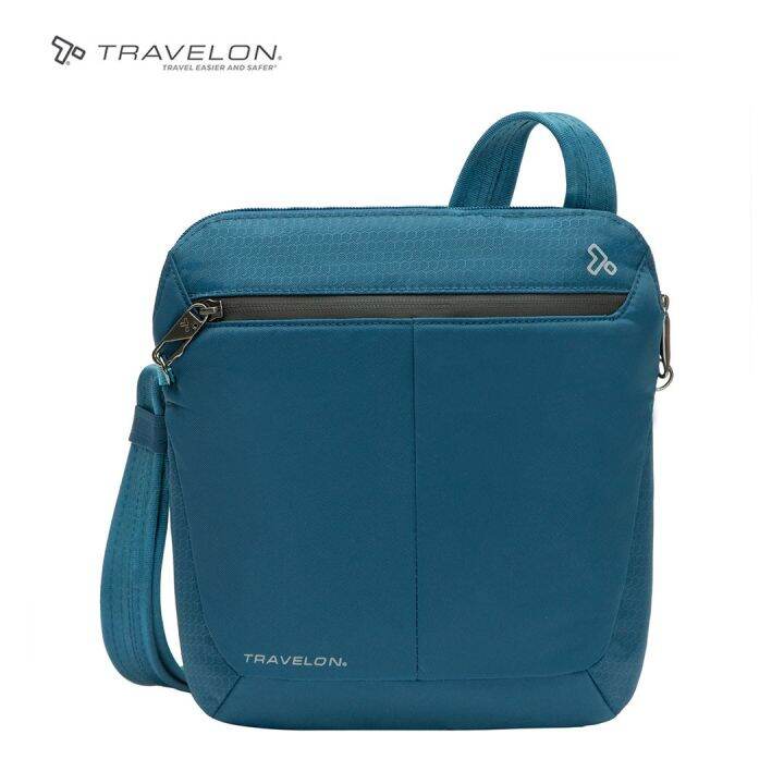 Travelon Mens AntiTheft Active Small Crossbody Bag Crossbody Bags